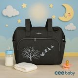 Cee Baby Ağaç Desenli Keten Anne & Bebek Bakım Çantası