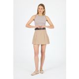 CEEMODA Pileli Kemer takılabilir Şort Etek Xs-xxl