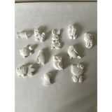 CEG Art Gallery Taş Boyama Seti - 12'li Mini Karışık Hayvan Seti - 1 Adet Fırça + 3 Renk Boya + 6 Adet Mıknatıs