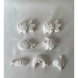 CEG Art Gallery Taş Boyama Seti - 7'li Su Hayvanları Seti - 1 Adet Fırça + 3 Renk Boya