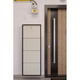Ceha Kilitli 4'lü Metal Ayakkabılık Kahverengi - Krem - K.AYK-4 /AB8317-AB1013/KL Kahverengi - Krem