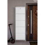 Ceha Kilitli 5'li Metal Ayakkabılık - Kar Beyaz K.AYK-5 /AB9003/KL Beyaz
