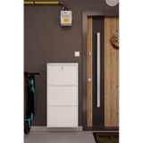 Ceha Kilitli Metal Ayakkabılık 3'lü Beyaz - K.AYK-3 /AB9010/KL