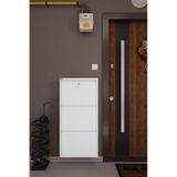 Ceha Kilitli Metal Ayakkabılık 3'lü Kar Beyazı - K.AYK-3 /AB9003/KL
