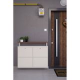 Ceha Kilitli Tablalı 4'lü Metal Ayakkabılık - Beyaz K.AYK-2.4/AC/P 9010/KL Beyaz
