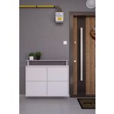 Ceha Tablalı 4'lü Metal Ayakkabılık - Beyaz K.AYK-2.4 /G/P 9010