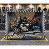 Çek Bırak 1:12 Ölçekli Sesli Ve İşıklı Polis Motosikleti - 15 Cm Oyuncak Motor Siyah