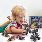 Çek Bırak Dinozor Atv Motor Oyuncak Araba 6 Lı Set