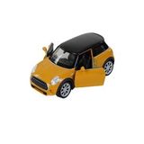 ÇEK BIRAK Metal Mini Cooper Çocuk Araba Oyuncak 12 CM SARI