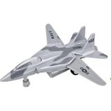 Çek Bırak Mini Metal Uçak - Gri (Lisinya)