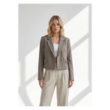 CEK mağazacılık Kadın Crop Blazer Ceket – KETEN