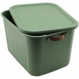 Cekar Store 20LT Kapaklı Organizer Kutu – Dayanıklı Plastik Saklama Kutusu, Yan Kulplu, Renkli Büyük Boy Depolama Kutusu (40X30X25CM) (Renk Stok Durumuna Göre Gönderilir)