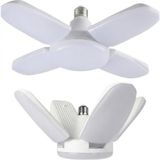 Cekar Store 30 Watt 4 Kollu Pervane LED Ampul, Katlanabilir Fan Tipi Tavan Lambası, 6500K Beyaz Işık, 3250 Lümen, E27 Duy Uyumlu, Enerji Tasarruflu Atölye ve Oda Aydınlatması [enerji Sınıfı F]