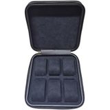 Cekar Store Ahşap Kasa 6’lı Saat Kutusu | 20×20×7 cm | Kadife Iç Yüzey, Fermuarlı Saat Saklama Kutusu