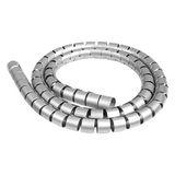 Cekar Store Aksesuarcı 16 mm Gri 1 Metre Spiral Kablo Toplayıcı, Boru Tipi Kablo Düzenleyici (1 Adet)