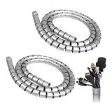 Cekar Store Aksesuarcı 16 mm Gri 1 Metre Spiral Kablo Toplayıcı, Boru Tipi Kablo Düzenleyici (2 Adet)