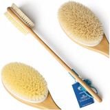 Cekar Store Bluefox Sırt ve Vücut Temizleme Fırçası - 2 Taraflı Sert & Yumuşak Lifli, Bambu Uzun Saplı (43CM), Ölü Deri ve Gözenek Temizleyici, Pürüzsüz ve Canlı Cilt Için Ideal