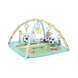 Cekar Store Bright Starts Grip And Kick Oball Aktivite Spor Salonu, Futbol Teması, 4 Oyun Modu, Yüzüstü Pozisyon Minderi, Işık ve 30+ Melodi, Çıkarılabilir Oyun Kemeri, Yıkanabilir Mat, Unisex, Yenidoğan