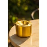 Cekar Store Busstier Gold Metal Kapaklı Küllük, Portatif ve Modern Tasarım Kül Tablası, Araç Için Uygun Rüzgar Geçirmez Küllük, Lüks Altın Rengi Masaüstü Kül Tepsisi, Kolay Temizlenir Dış Mekan Küllüğü