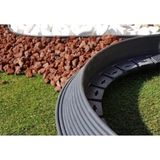 Cekar Store Çim Ayırıcı 25 Metre Siyah Esnek Plastik Çimen Sınırlayıcı Bordür Taş Toprak Ayırıcı