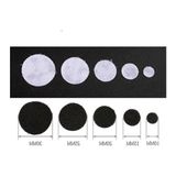 Cekar Store Dünya Magnet 50 Adet Arkası Yapışkanlı Yuvarlak Cırt Cırtlı Bant, Kaliteli Cırt Bant, Çap 1cm (Beyaz Renk)