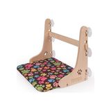 Cekar Store Gobypet Güçlü Vantuzlu Kedi Cam Yatağı, Cama Asılan Ahşap Kedi Yatağı, Pencere Önü Dinlenme Alanı, Çıkarılabilir Minderli, Standart (Patili Desen)