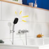 Cekar Store Grohe Vitalio Comfort 110 El Duşu Seti, 110MM Kare 3 Akışlı, Masaj, Yağmur ve Jet Duşu, Duş Başlığı Tutucu, 1750MM Duş Hortumu, Krom, 26176001