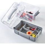 Cekar Store Orret Home Bölmeli ve Katlı Plastik Organizer Makyaj Düzenleyici – Kilitli Takım Sandığı Organizer Kutu, Taşıma Kulplu Çok Amaçlı Düzenleyici, Katlı Saklama Kutusu (9 Litre)