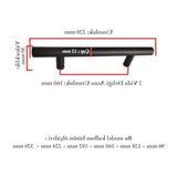 Cekar Store Paslanmaz Metal Kulp, Mat Siyah, Dolap Çekmece Mobilya Kulbu, Tv Ünitesi Yatak Odası Vestiyer Mutfak Için 96 128 160 192 224 320 mm (160 Mm, Adet, 1)