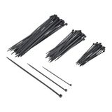 Cekar Store Plastik Kablo Bağı Cırt Kelepçe Set 100 mm - 150 mm - 250 mm x 2.5 mm Siyah (20 Şer Adet x 3) 60 Adet