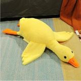 Cekar Store Sevimli Peluş Uyku Arkadaşım Kaz 75 Cm- Uçan Kaz Morton Uyku Yastığı Sarı