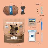 Cekar Store The Gookie Başlangıç Seviyesi Amigurumi Kapibara Örgü Seti, El Yapımı Tığ Işi Oyuncak, Kahverengi, Tam Set Malzemelerle