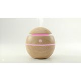 Cekar Store Ultrasonik Hava Nemlendirici ve Aroma Difüzörü - 3 Farklı Renk Seçeneği (Beyaz, Açık ve Koyu Ahşap) - Küre Tasarım Buhar Makinesi, LED Işıklı ve Sessiz Oda Kokusu Yayıcı (Usb)(Açık Ahşap)