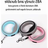 Cekar Store Yuvarlak Otomatik Köpek Tasması 2,5 Metre Gri – Geri Çekilebilir Kilitli Makara Sistemi – Ergonomik Kaymaz Sap – Küçük ve Orta Boy Köpekler ile Kediler Için Gezdirme Tasması