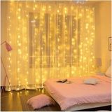 Cekar Store Zauss Kumandalı 8 Ayrı Moda Sahip 3MX3M (300 cm x 300 Cm) Perde LED 10 Saçaklı Gün Işığı [enerji Sınıfı A+++]
