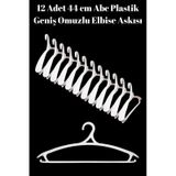Ceket Askısı Lüks Beyaz Plastik Kıyafet Takım Elbise Etek Askısı 12 Adet Diğer