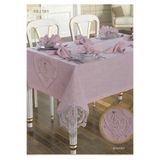 Ceki Home 12 Kişilik Mine Pudra Masa Örtüsü Takımı 12 Kişilik Masa Örtü Seti – 26 Parça 160x260cm