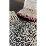 Ceki Home 5 Parça Kahverengi Angles Model Dantel Masa Örtüsü Runner Seti Salon Takımı - 0,5 x 9 cm - 001-Renkli