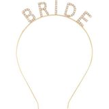 Ceki Home Altın Gold Renk Bekarlığa Veda Kristal Taş Bride Tacı Ithal 16X10 cm - 0-Siyah
