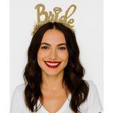 Ceki Home Altın Renk Bekarlığa Veda Italik Yazı Alyanslı Bride Taç - 0-Siyah