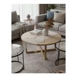 Ceki Home Angles Model Krem 5 Parça Dantel Salon Takımı Masa Örtüsü Runner Seti - 0,5 x 9 cm - 001-Renkli