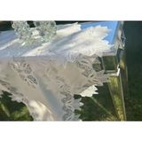 Ceki Home Kayla Model Krem-Krem 5 Parça Keten Dantelli Masa Örtüsü Runner Seti Zarif Salon Takımı - 0,5 x 9 cm - 001-Renkli