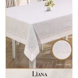Ceki Home Liana Model Krem 160x260 cm Çeyizlik Keten Dantel Masa Örtüsü Yemek Masası Dekoru