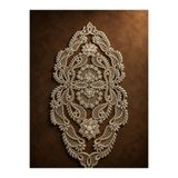 Ceki Home Masa Üzerine Runner, Masa Örtüsü Runner Fransız Dantel Detaylı Runner 27 x 60 cm Tek Parça Gri Renk