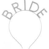 Ceki Home Mega Boy Kristal Taşlı Gümüş Bride Taç Gelin Tacı 20X21 cm - 0-Siyah
