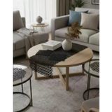 Ceki Home Salon Takımı 5 Parça Açılı Model Dantel Runner Seti Siyah Masa Örtüsü No 257
