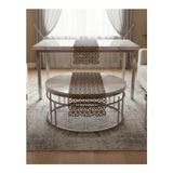 Ceki Home Salon Takımı 5 Parça Dantel Masa Örtüsü Runner Seti Angles Model No 856 Kahverengi - 0,5 x 9 cm - 001-Renkli