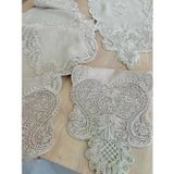 Ceki Home Salon Takımı Çeyizlik Gold Runner Set 5 Parça Keten Ranır Masa Konsol Sehpa Örtüsü Gerdan