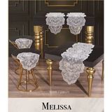 Ceki Home Salon Takımı Çeyizlik Melissa Model Krem 5 Parça Dantel Runner Seti No 2536 - 0,5 x 9 cm - 001-Renkli