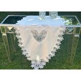 Ceki Home Selena Model Krem Çeyizlik Dantelli Keten Masa Örtüsü Runner Seti Salon Takımı - 0,5 x 9 cm - 001-Renkli